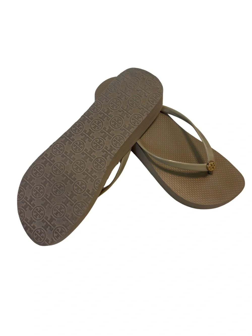 Tory Burch Thin Wedge Logo Flip-Flops
